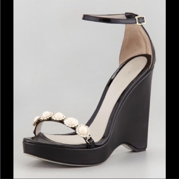 Jason Wu's pearly Strap Wedge Brand New in the Box Size 10 - Picture 4 of 8